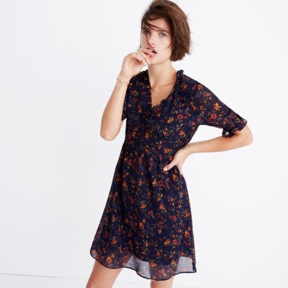 LIKE NEW Madewell Freesia Dress Climbing Vine 0 XS